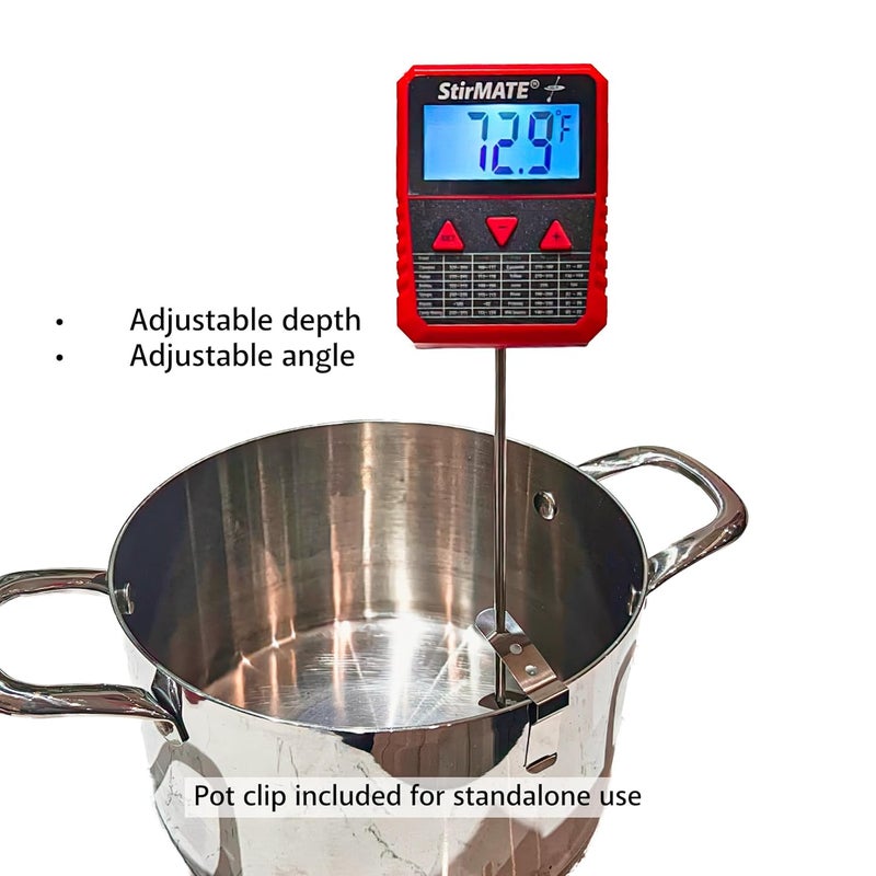 STIRMATE Culinary Thermometer – Digital Candy & Deep Fry Stainless Probe with Pot Clip and Adapter - Image 3